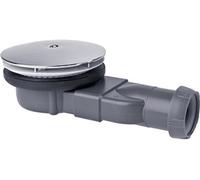 Bonde de douche slim pour receveurs extra-plats D 90mm avec membrane et dôme en ABS gris - - 30719686