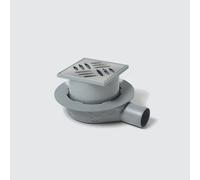 Bonde de douche sortie horizontale ultra plat 54 KESSEL avec grille et membrane d'étancheité