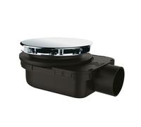 Bonde de douche ultra-plate Smart H48 Valentin noir/chromé 90mm