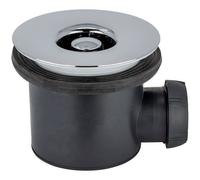 Bonde de douche WIRQUIN - Ø90/40 - Grille en ABS chromé - Gris