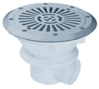 Bonde de fond liner de coloris gris pour piscine enterrée