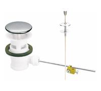 Bonde de lavabo à clapet plastique avec tirette - 0201006 NICOLL