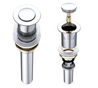 Bonde de lavabo clic clac Mai & Mai P05 en laiton chromé - diamètre 6,2cm