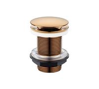 Edouard Rousseau Bonde de Lavabo à Ecoulement Libre, diam. 63 mm, certifié NF, sans Trop Plein, Standard, Finition Rose Gold