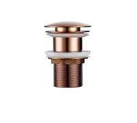 Bonde de lavabo escamotable en Acier Inoxydable avec trop-Plein, bonde de lavabo de Cuisine et de Salle de Bain, Or Rose brossé, 1 pièce