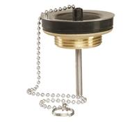 Bonde de lavabo laiton avec bouchon noir Ø40 chromé - VALENTIN - 11530000000