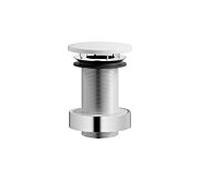 Bonde de lavabo Laufen H591LA30000001 pour lavabos sans trop-plein, 74 x 74 mm, non obturable, blanche