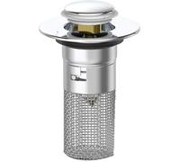 Bonde de Lavabo - OTBACT - Universelle - Panier Filtrant Amovible - Acier Inox - Anti-obstruction