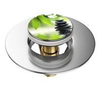 Bonde de lavabo pop-up universelle Harmonie - Sanilo, gris, clic-clac avec siphon