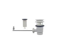 Bonde de Lavabo - Rousseau - Clapet sans tirette - Certifié NF - ABS blanc - 50 mm