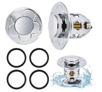 Bonde de Lavabo Universel Pop Up - Marque - Modèle - Clic-clac - Filtre Anti-Clogging - Blanc