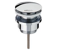 Bonde de lavabo - WIRQUIN - Quick-Clac - Laiton chromé - H 75 mm - Corps garanti zéro fuite