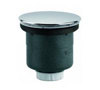 bonde siphon de receveur de douche - diamètre 40mm - en plastique - sortie verticale - chromé - valentin 55300000000