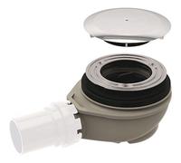 Bonde de receveur de douche GEBERIT Sortie PVC Ø 40 mm - Avec cache bonde - Garde d'eau 50 mm - 150.557.21.1
