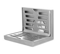 Bonde de Sol Murale en Acier Inoxydable 304 Forme L | Filtre à Gros Débris, Trous D’écoulement, Anti-bouchage, pour Toilette Cuisine, Argenté