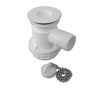 Bonde d'écoulement Syphon pour lavabo de caravane et camping-car 90° Blanc 25 mm