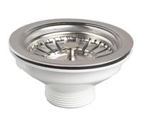 Wirquin Bonde d'évier D90 mm à panier inox sans trop-plein