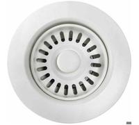 Bonde d'Évier de Cuisine en Polymère Blanc avec Filtre à Panier Amovible, Pour Ouvertures de Vidange de 4.5 cm.