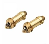 Bonde d'évier de salle de bain en laiton massif avec action à ressort pour une installation facile sur les lavabos standard, kit de valve de rebond clic-clac argenté (2 pièces)