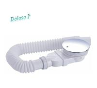 Bonde douche 90mm extra plate - Siphon anti-odeurs tamis cheveux - Blanc
