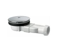 Bonde douche extra-plate dôme ABS 30720138 - Blanc - Évacuation