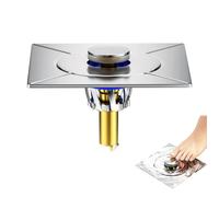 Bonde douche siphon acier inoxydable - 1, 9.8-10cm filtre cheveux anti odeur amovible salle bain cuisine - Argenté Aucuneary