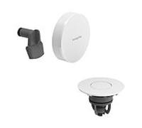 Bonde et trop-plein Hansgrohe Exafill 58119700, finition blanche brillante ou mate, kit complet avec arrivée de baignoire.