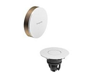 Bonde et trop-plein Hansgrohe Flexaplus 58187140, couvercle blanc brillant, bronze brossé, kit complet
