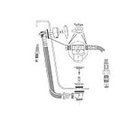 Bonde et trop-plein Ideal Standard, avec entrée, chromé T6492AA avec entrée, chromé