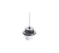 Bonde évier PVC avec grille inox + bouchon