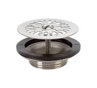 Bonde lavabo laiton avec grille inox
