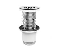 Bonde lavabo universelle recoupable à grille avec ou sans trop plein H100mm VALENTIN