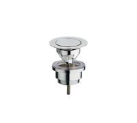 BONDE LAVABO UP&DOWN LAITON BOUCHON PLAT CHROME 5-55 mm - CRISTINA ONDYNA UD22551