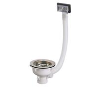 Bonde pour évier Valentin avec filtre et trop-plein en acier inoxydable 90mm