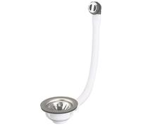 Bonde pour évier Valentin avec filtre et trop-plein en acier inoxydable 90mm