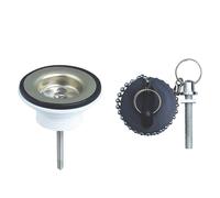 Bonde pour vasque sans trop-plein Wirquin avec bouchon 62mm