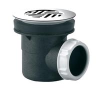 bonde siphon de receveur de douche - diamètre 60 mm - en plastique - sortie latérale - a visser ou coller - valentin 57520000000