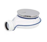 Bonde - TUBERFLOW - Extra Plate - Diamètre 90 mm - Sortie Horizontale - ABS Chromé