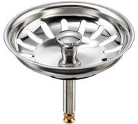 Bonde universelle pour évier de cuisine - commande excentrique/écoulement de 8,9 cm/panier de 81 mm de diamètre/tige de levage de 8 x 44 mm - 62 mm avec joint inclus/Ø 43 mm - fabriqué en Allemagne