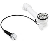 Bonde universelle pour vidage d'évier avec bonde rotatif, créateur, vis creuse, joints, paniers (environ 54 mm) et télécommande - 70 mm