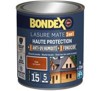 BONDEX - Lasure 2en1 Indice 15 / 5 ans - Teck - Satin - 1L