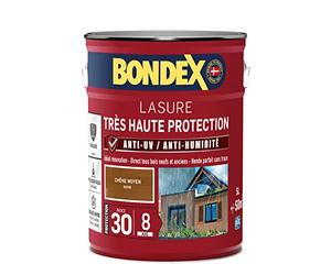 BONDEX Lasure 2 en 1 Très Haute Protection 8 Ans Extérieur Chene Moyen 5 L | Lasure Bois Très Longue Durée, Très Haute Protection, Bondex, Expert du Bois, Extérieur, Satin