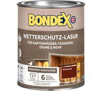 Bondex Lasure de protection contre les intempéries Acajou 0,75 l pour 9 m² | Anti-gouttes et anti-éclaboussures | Excellente protection UV | Utilisation sûre à partir de 2 °C | Satiné mat | Lasure de