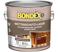Bondex Lasure de protection contre les intempéries Acajou 2,5 l pour 30 m² | Anti-gouttes et anti-éclaboussures | Excellente protection UV | Utilisation sûre à partir de 2 °C | Satiné | Lasure de
