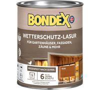 Bondex Lasure de protection contre les intempéries Teck 0,75 l pour 9 m² | Anti-gouttes et anti-éclaboussures | Excellente protection UV | Utilisation sûre à partir de 2 °C | Satiné | Lasure de