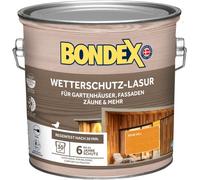Bondex Lasure de protection météo chêne clair 2,5 L pour 30 m² | Anti-goutte et anti-éclaboussure | Excellente protection UV | Utilisation sûre à partir de 2 °C | Satiné | Lasure de protection météo |