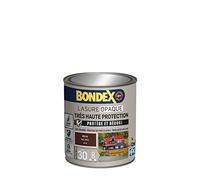 BONDEX Lasure Opaque Très Haute Protection Extérieur Brun Ral 8011 1 L | Lasure Bois Très Longue Durée, Très Haute Protection, Formule Antifongique, Bondex, Expert du Bois, Extérieur, Satin