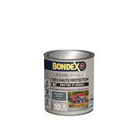 BONDEX Lasure Opaque Très Haute Protection Extérieur Gris Ral 7040 1 L | Lasure Bois Très Longue Durée, Très Haute Protection, Formule Antifongique, Bondex, Expert du Bois, Extérieur, Satin