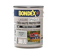 BONDEX - Lasure Opaque Très Haute Protection - Protège et Décore - Direct tous bois - Rendu parfait sans trace - 5 L - Gris Souris RAL 7038