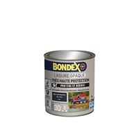 BONDEX - Lasure Opaque Très Haute Protection - Protège et Décore - Direct tous bois - Rendu parfait sans trace - 1 L - Gris Anthracite RAL 7016